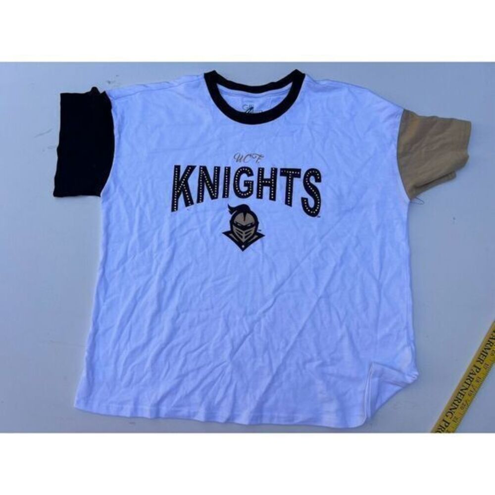 UCF Knights Womens Tshirt Size‎ L Large Short Sleeve Bling Stones NWT